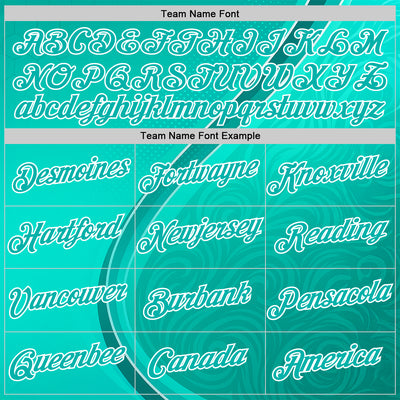 Custom Green Aqua-White 3D Pattern Design Sportswear Performance T-Shirt