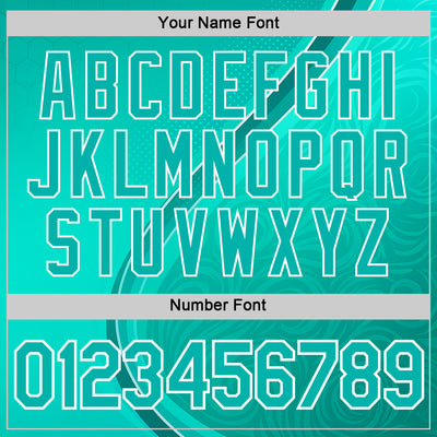 Custom Green Aqua-White 3D Pattern Design Sportswear Performance T-Shirt