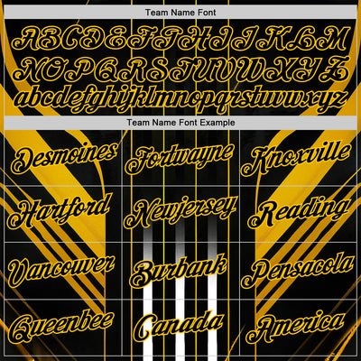 Custom Black Yellow 3D Pattern Design Germany Stripe Sportswear Performance T-Shirt