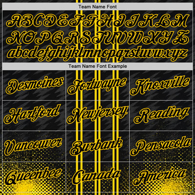 Custom Black Yellow 3D Pattern Design Germany Stripe Sportswear Performance T-Shirt