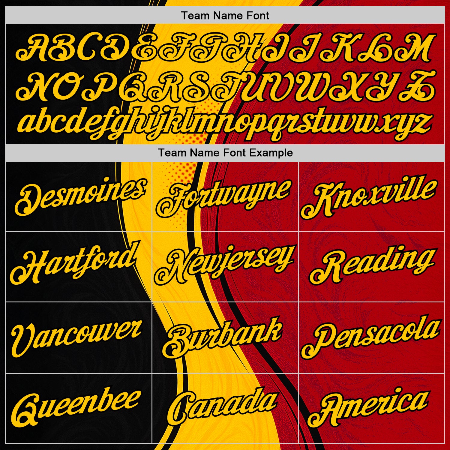 Custom Red Yellow-White 3D Pattern Design Germany Sportswear Performance T-Shirt