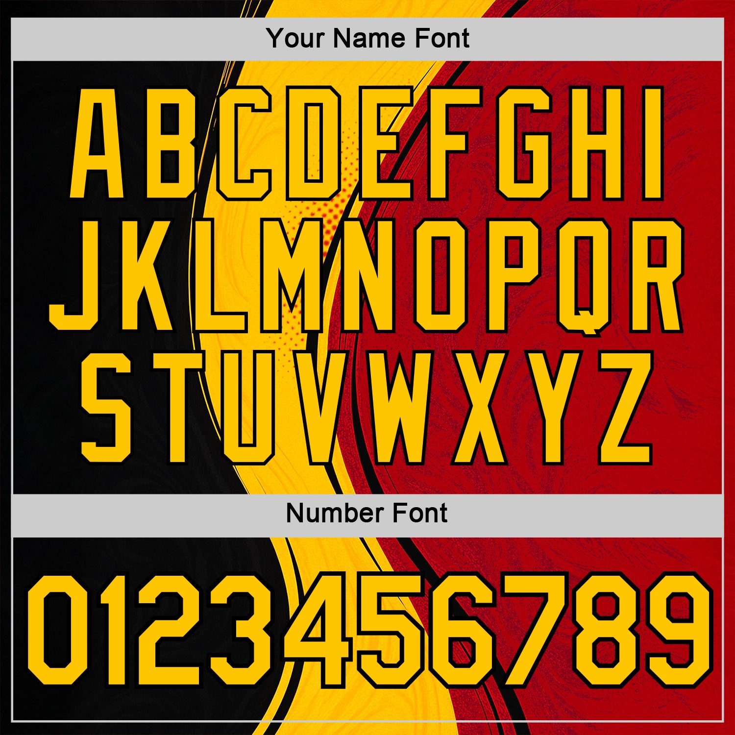 Custom Red Yellow-White 3D Pattern Design Germany Sportswear Performance T-Shirt