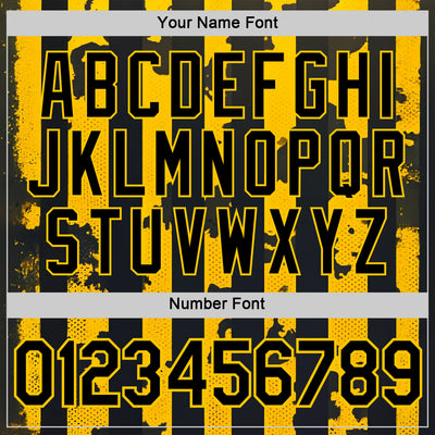 Custom Yellow Black 3D Pattern Design Stripe Sportswear Performance T-Shirt