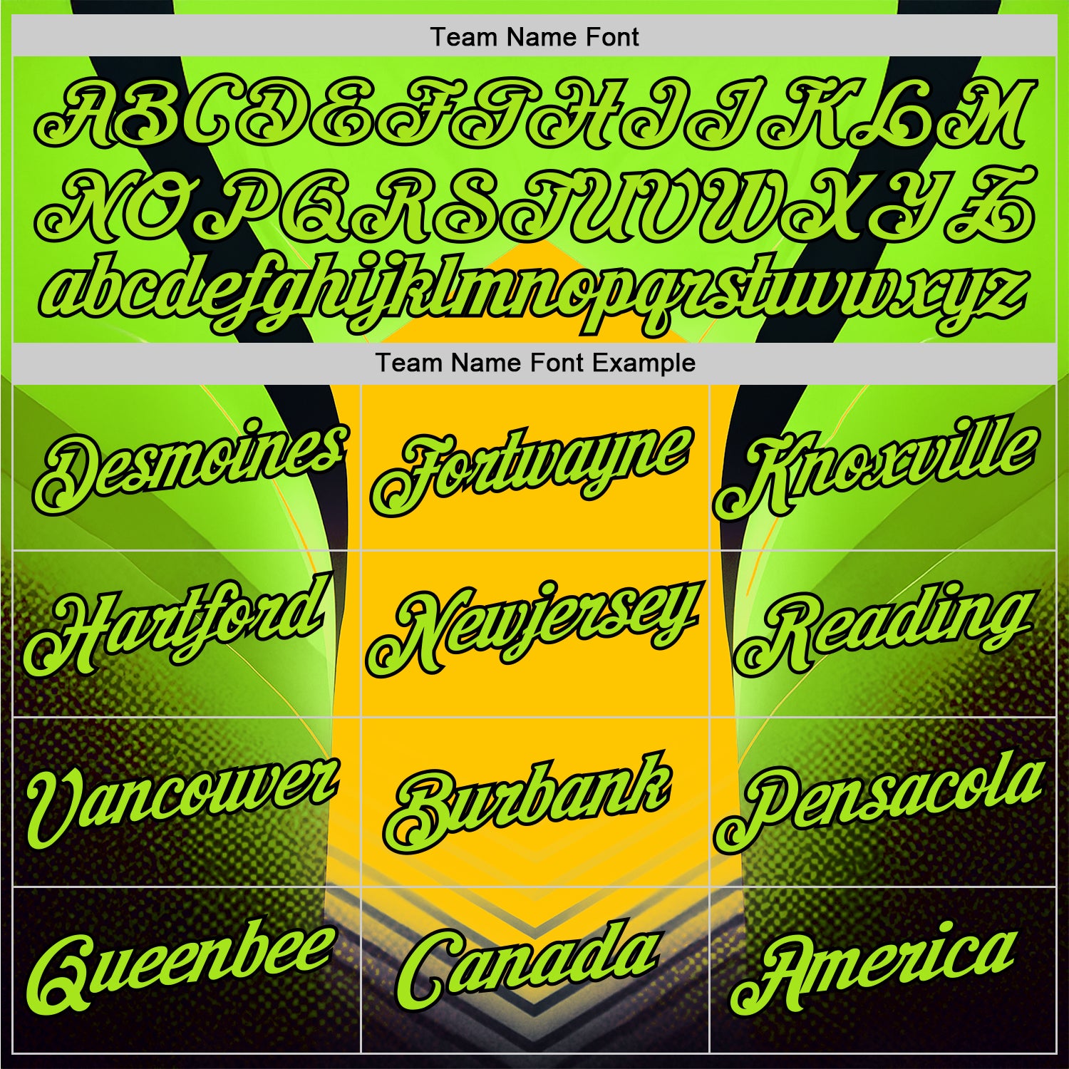 Custom Green Neon Green Yellow-Black 3D Pattern Design Color Block Arrow Sportswear Performance T-Shirt