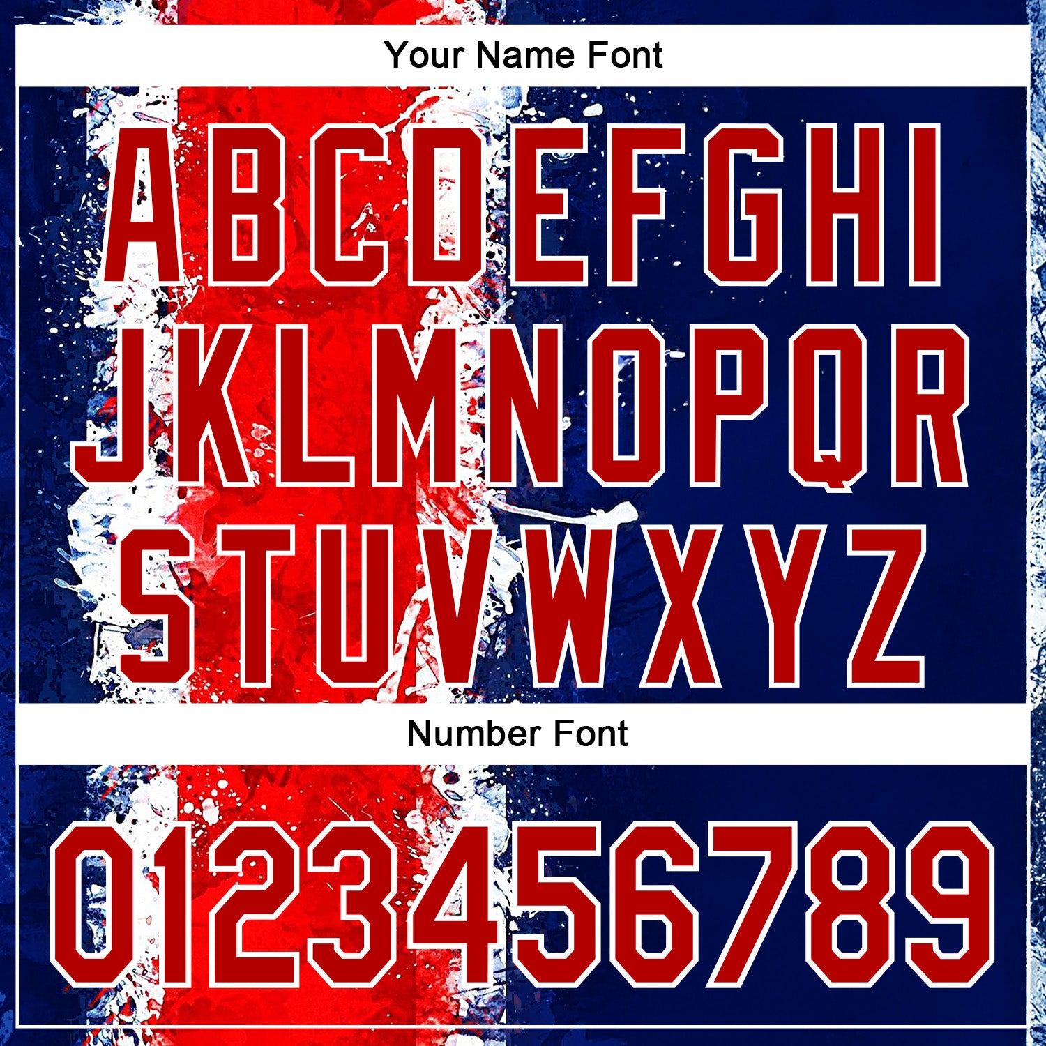 Custom Stitched Blue Red-White 3D Pattern Design American Inspired Graffiti Splash Sportswear Pullover Sweatshirt Hoodie