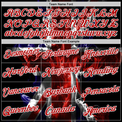 Custom Stitched Black Red-White 3D Pattern Design England Inspired Flame Sportswear Pullover Sweatshirt Hoodie