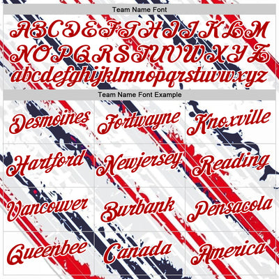 Custom Stitched White Red-Navy 3D Pattern Design American Inspired Graffiti Splash Sportswear Pullover Sweatshirt Hoodie