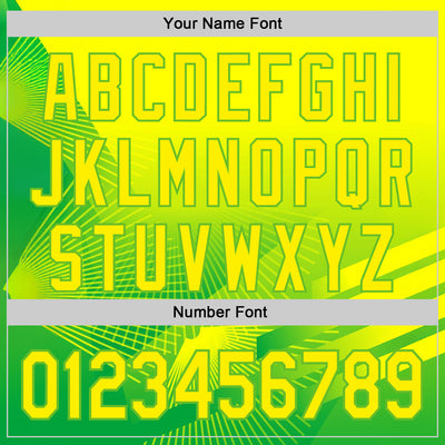 Custom Stitched Yellow Light Yellow Green-Aurora Green 3D Pattern Design Brazil Inspired Geometric Shape Sportswear Pullover Sweatshirt Hoodie