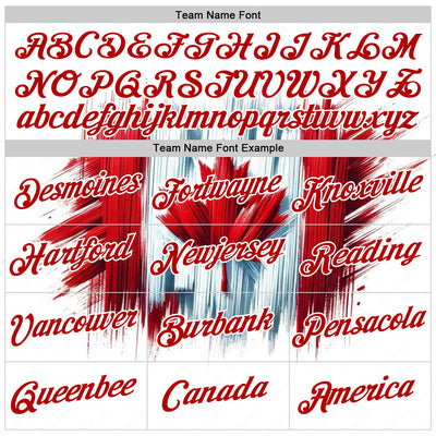 Custom Stitched White Red 3D Pattern Design Canada Maple Sportswear Pullover Sweatshirt Hoodie