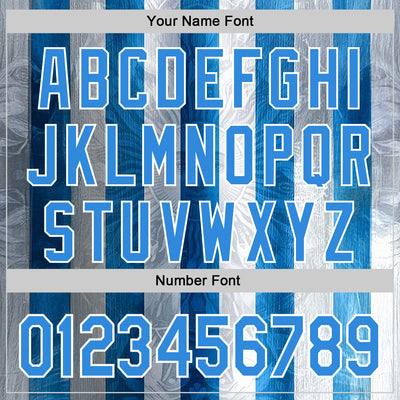 Custom Stitched Blue Powder Blue-White 3D Pattern Design Argentine Inspired Sun And Moon Sportswear Pullover Sweatshirt Hoodie