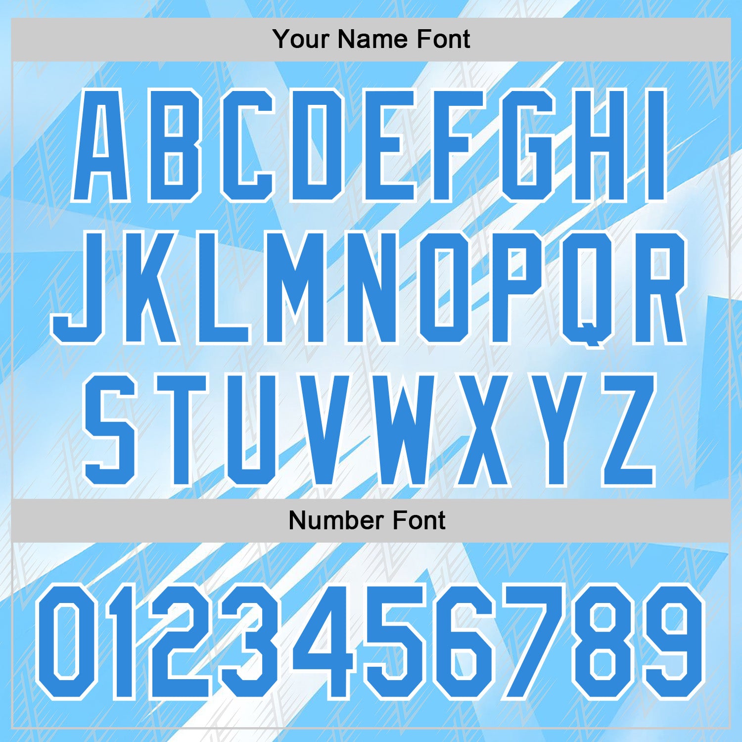 Custom Stitched White Powder Blue-Blue 3D Pattern Design Argentine Inspired Geometric Shape Sportswear Pullover Sweatshirt Hoodie