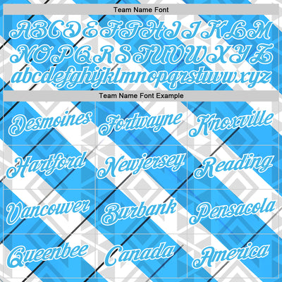 Custom Stitched White Sky Blue Black-Blue 3D Pattern Design Argentine Inspired Geometric Tribal Shape Sportswear Pullover Sweatshirt Hoodie