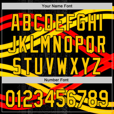 Custom Stitched Black Yellow-Red 3D Pattern Design Germany Inspired Stripe Subtle Tribal Sportswear Pullover Sweatshirt Hoodie