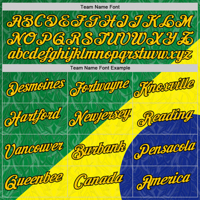 Custom Stitched Green Yellow Blue-Black 3D Pattern Design Brazil Inspired Subtle Sportswear Pullover Sweatshirt Hoodie