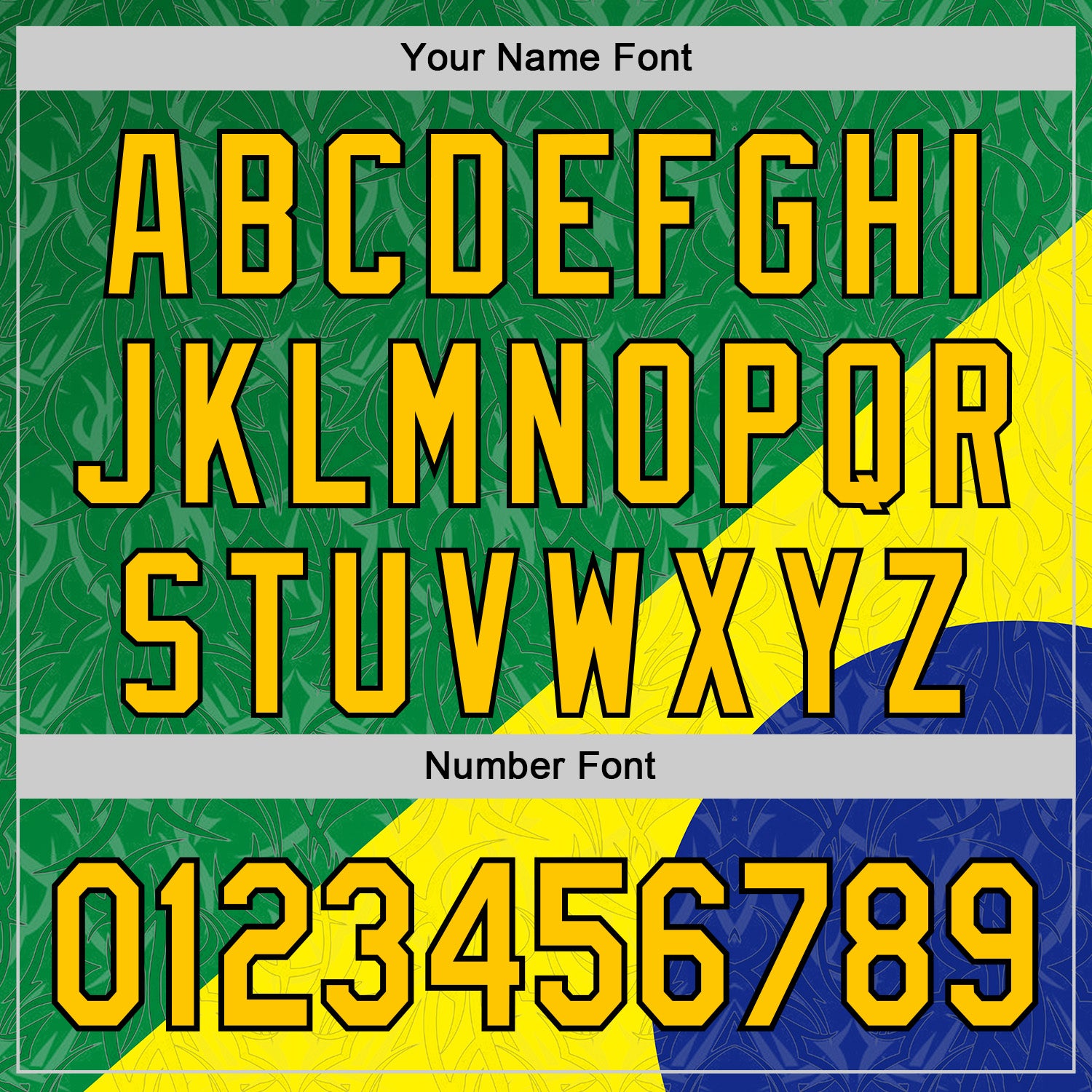 Custom Stitched Green Yellow Blue-Black 3D Pattern Design Brazil Inspired Subtle Sportswear Pullover Sweatshirt Hoodie