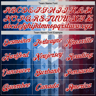 Custom Stitched Blue Red-White 3D Pattern Design American French Inspired Geometric Shape Sportswear Pullover Sweatshirt Hoodie