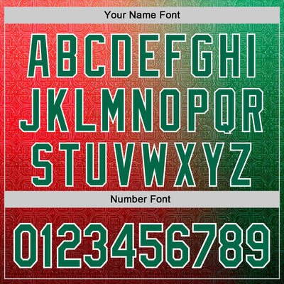 Custom Stitched Red Kelly Green-White 3D Pattern Design Mexico Subtle Sportswear Pullover Sweatshirt Hoodie