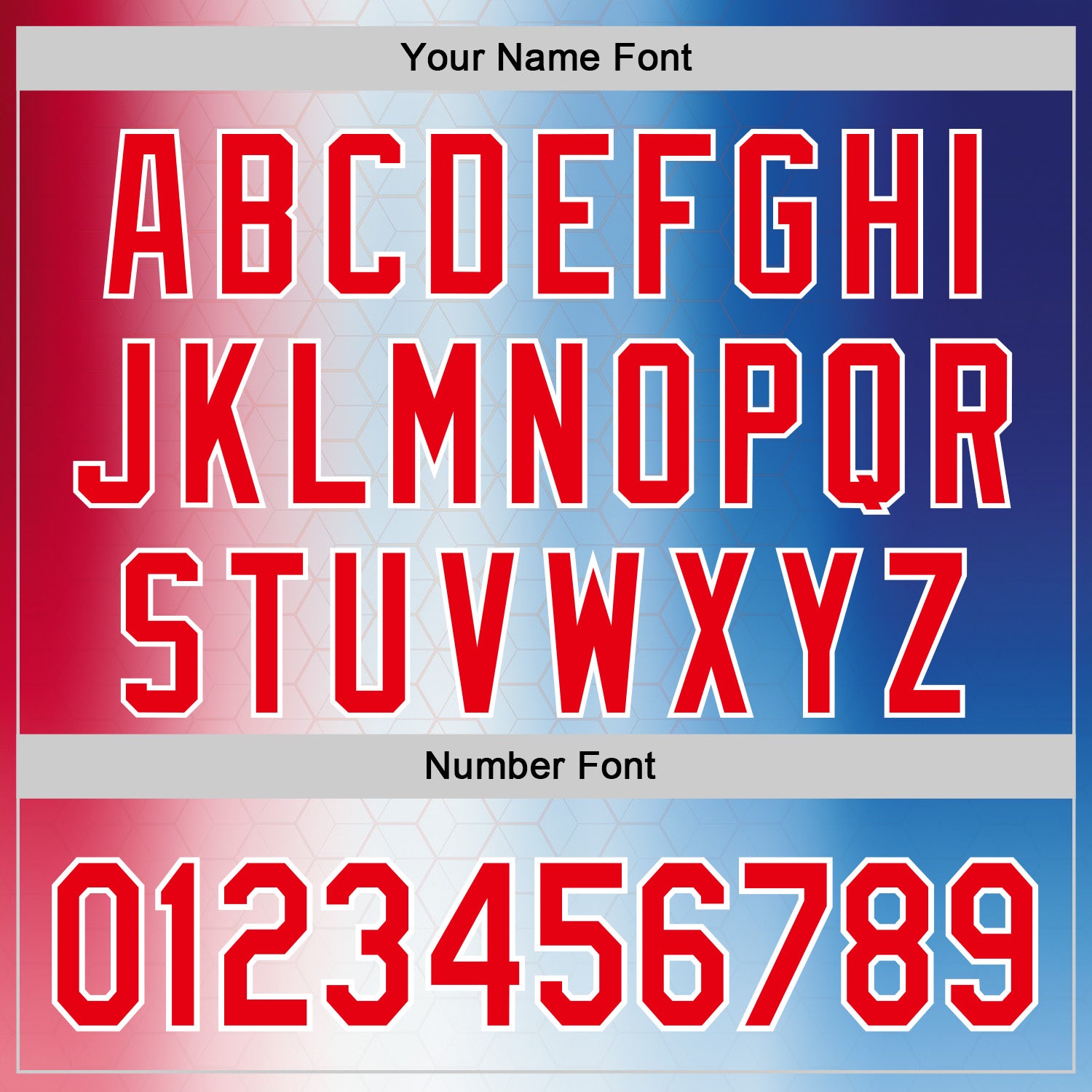 Custom Stitched White Fire Red-Blue 3D Pattern Design American Inspired Gradien Geometric Honeycomb Shape Sportswear Pullover Sweatshirt Hoodie