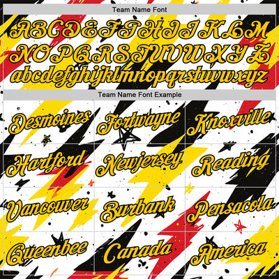 Custom Stitched White Yellow Red-Black 3D Pattern Design Germany Inspired Graffiti Sportswear Pullover Sweatshirt Hoodie