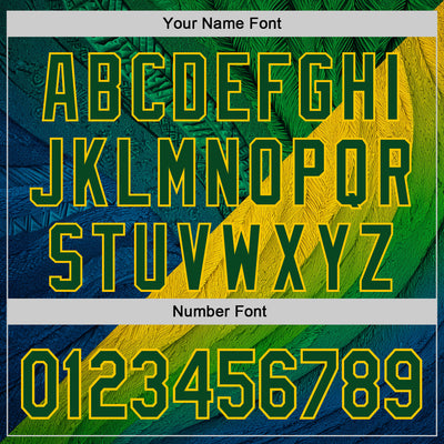 Custom Stitched Yellow Green 3D Pattern Design Brazil Inspired Tribal Sportswear Pullover Sweatshirt Hoodie