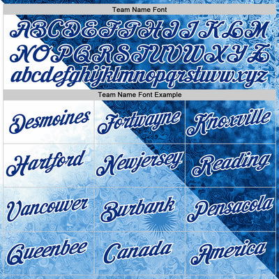 Custom Stitched Blue Royal-White 3D Pattern Design Argentine Inspired Geometric Floral Watercolor Sportswear Pullover Sweatshirt Hoodie