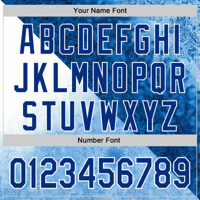 Custom Stitched Blue Royal-White 3D Pattern Design Argentine Inspired Geometric Floral Watercolor Sportswear Pullover Sweatshirt Hoodie