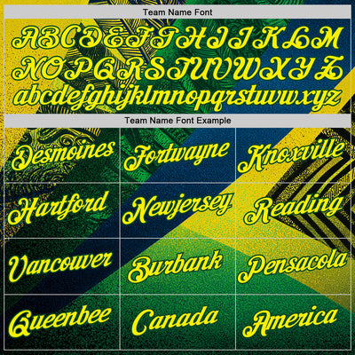 Custom Stitched Green Light Yellow-Blue 3D Pattern Design Brazil Inspired Geometric Tribal Sportswear Pullover Sweatshirt Hoodie