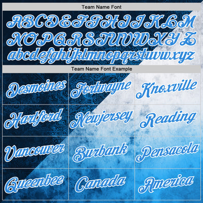 Custom Stitched Blue Powder Blue-White 3D Pattern Design Argentine Inspired Geometric Tribal Watercolor Sportswear Pullover Sweatshirt Hoodie