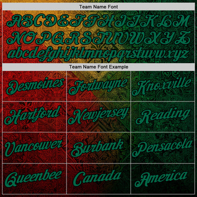 Custom Stitched Yellow Kelly Green Red-Black 3D Pattern Design Brazil Mexico Inspired Geometric Tribal Sportswear Pullover Sweatshirt Hoodie