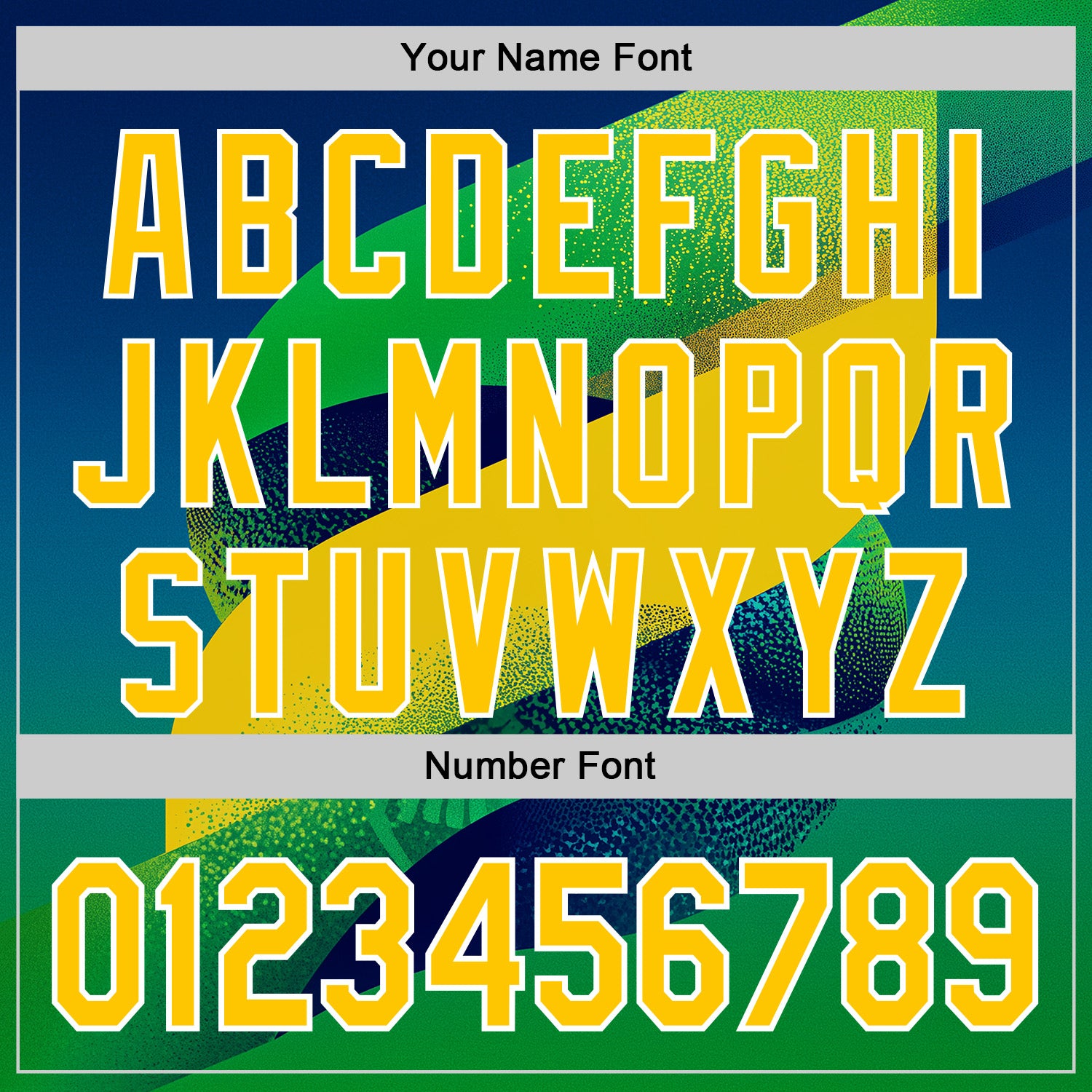 Custom Stitched Green Yellow Blue-White 3D Pattern Design Brazil Inspired Geometric Shape Sportswear Pullover Sweatshirt Hoodie