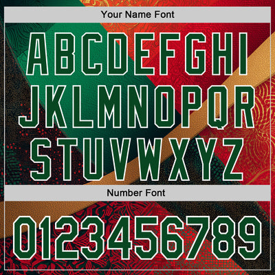 Custom Stitched Red Green-White 3D Pattern Design Mexico Geometric Tribal Sportswear Pullover Sweatshirt Hoodie