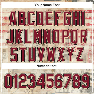 Custom Stitched City Cream Crimson-Black 3D American Flag Retro Distressed Grunge Sports Pullover Sweatshirt Hoodie