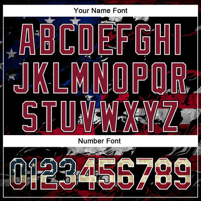 Custom Stitched Black Vintage USA Flag Crimson-White 3D American Flag Retro Distressed Eagle Grunge Sports Pullover Sweatshirt Hoodie