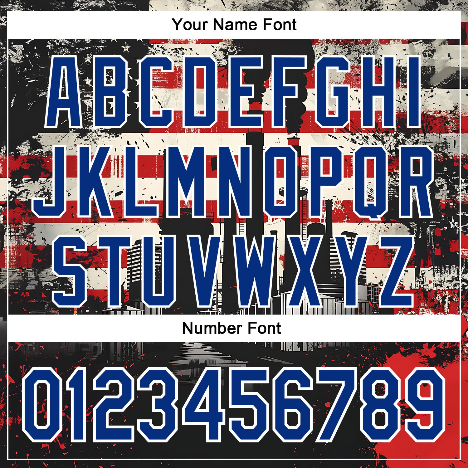 Custom Stitched City Cream Royal Red-White 3D American Flag Retro Distressed Grunge Sports Pullover Sweatshirt Hoodie