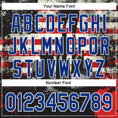 Custom Stitched City Cream Royal Red-White 3D American Flag Retro Distressed Grunge Sports Pullover Sweatshirt Hoodie