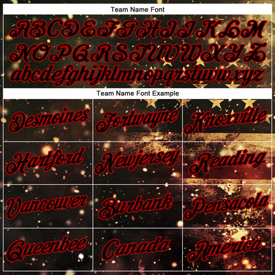 Custom Stitched Black Red 3D American Flag Retro Distressed Sparkle Grunge Sports Pullover Sweatshirt Hoodie