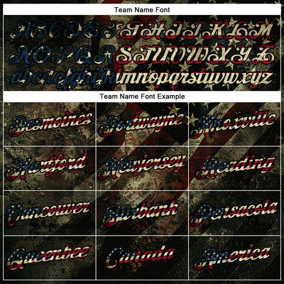 Custom Stitched Black Vintage USA Flag-Red 3D American Flag Retro Distressed Grunge Sports Pullover Sweatshirt Hoodie