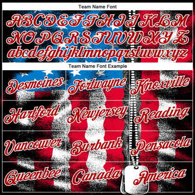Custom Stitched Black Royal Red-White 3D American Flag Retro Distressed Zip Grunge Sports Pullover Sweatshirt Hoodie