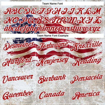 Custom Stitched White Royal-Red 3D American Flag Retro Distressed Grunge Sports Pullover Sweatshirt Hoodie