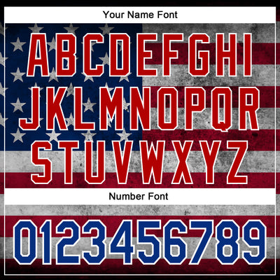 Custom Stitched Black Royal Red-White 3D American Flag Retro Distressed Grunge Sports Pullover Sweatshirt Hoodie