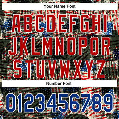 Custom Stitched Black Royal Red-White 3D American Flag Retro Distressed Grunge Sports Pullover Sweatshirt Hoodie