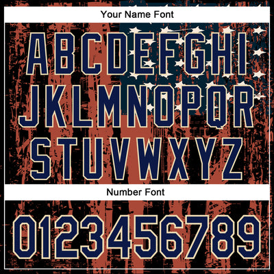 Custom Stitched Black Navy-Cream 3D American Flag Retro Distressed Statue of Liberty Grunge Sports Pullover Sweatshirt Hoodie