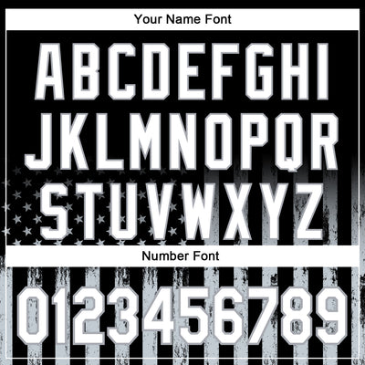 Custom Stitched Black White Camo-Gray 3D American Flag Retro Distressed Eagle Grunge Sports Pullover Sweatshirt Hoodie