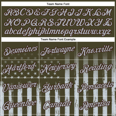 Custom Stitched Olive Gray Camo-Brown 3D American Flag Retro Distressed Grunge Salute To Service Sports Pullover Sweatshirt Hoodie