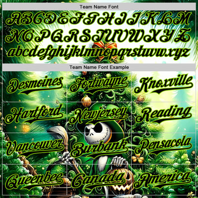 Custom White Black-Neon Green 3D Halloween Spooky Pumpkin Authentic Baseball Jersey