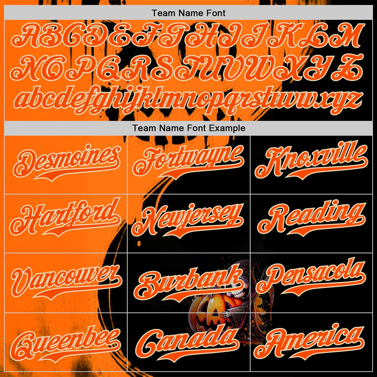 Custom Orange Black-City Cream 3D Halloween Spooky Pumpkin Graffiti Authentic Baseball Jersey