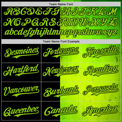 Custom Black Neon Green 3D Halloween Spooky Pumpkin Authentic Baseball Jersey