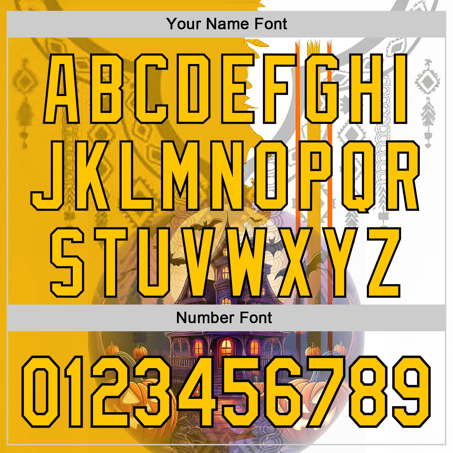 Custom White Yellow-Black 3D Halloween Spooky Pumpkin Authentic Baseball Jersey