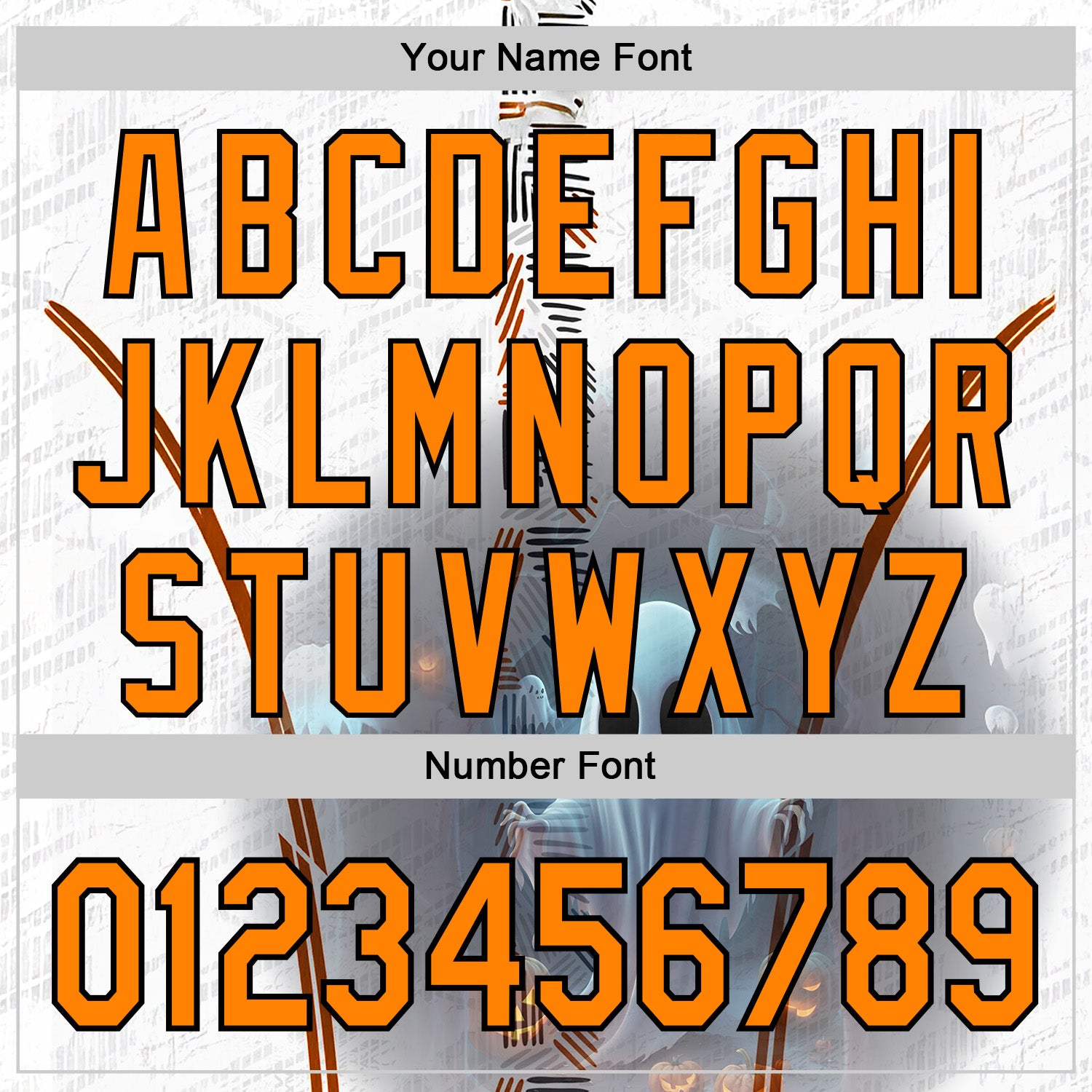 Custom White Bay Orange Gray-Black 3D Halloween Spooky Pumpkin Authentic Baseball Jersey