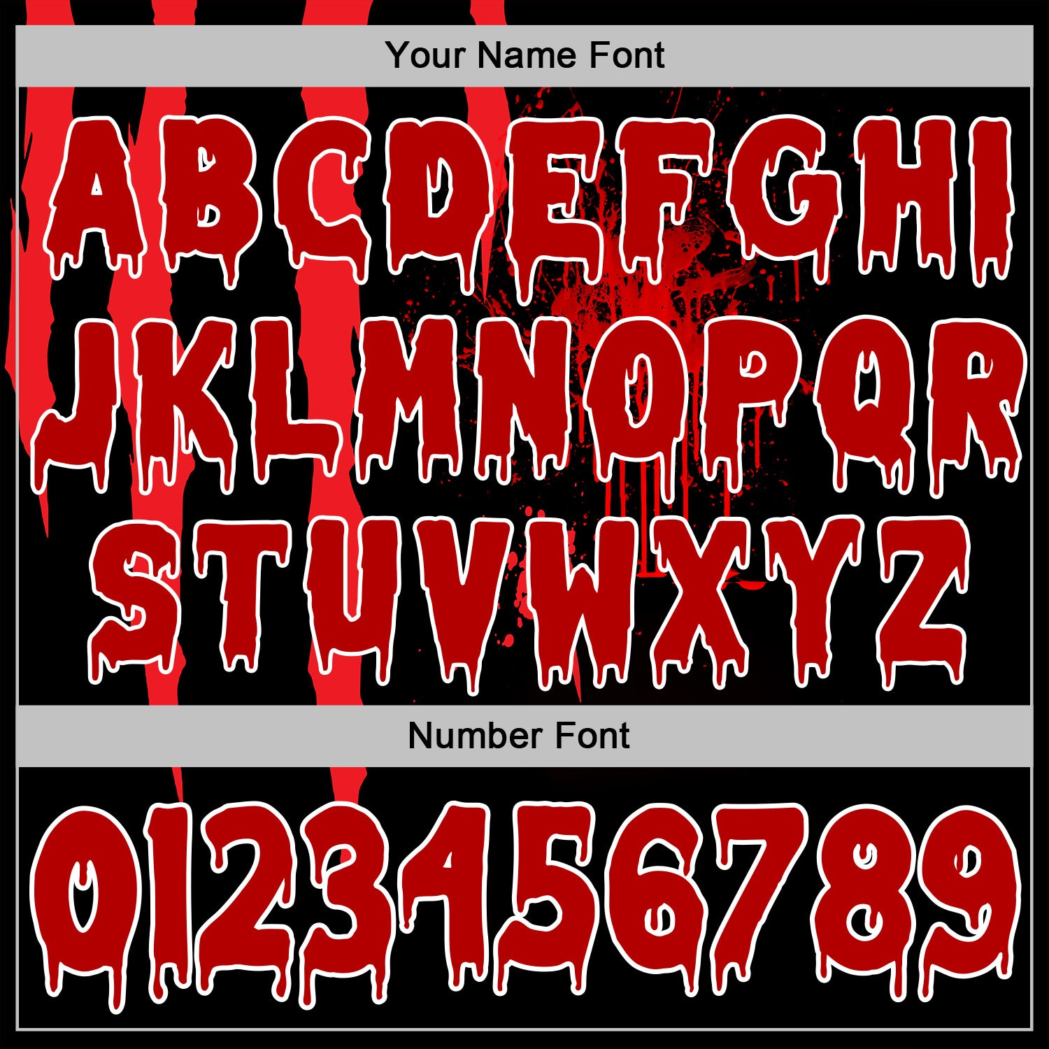 Custom Black Red-White 3D Halloween Creepy Blood Horror Sports Pullover Sweatshirt Hoodie